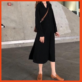 Váy sơ mi ❤️ORDER❤️ dáng dài suông chất đẹp freesize