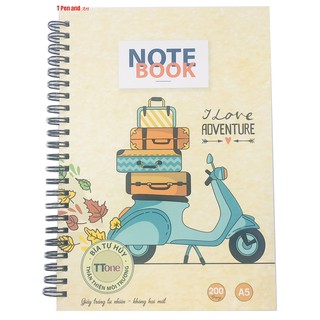 SỔ LÒ XO A5 (148mm × 210mm) - SỔ TAY THUẬN TIẾN 200 Trang - ĐL 70gsm - Màu Sắc Rõ Ràng, Viết Đẹp