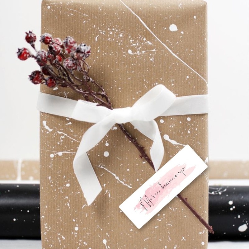 Nhãn dán in chữ Thank you for your order tùy chọn màu sắc trang trí gói hàng