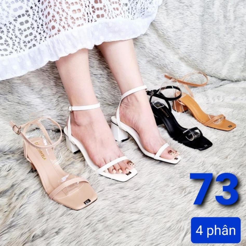 Giày Sandal Cao Gót Quai Hậu Nữ 4 Phân Đi Học, Đi Làm - MS 073