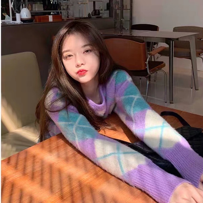 Áo sweater SUXI dệt kim dáng rộng thiết kế mới thời trang mùa thu dành cho nữ