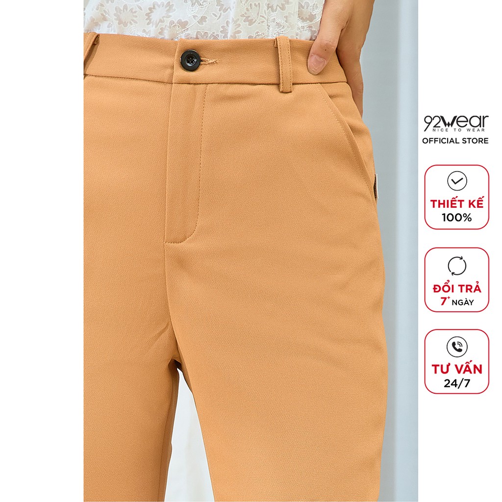 Quần tây nữ 92WEAR âu baggy công sở, thanh lịch, thoải mái QAA1602