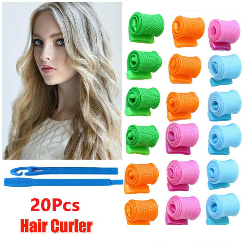 Set 20 Dụng Cụ Uốn Tóc Xoăn Không Dùng Nhiệt Tiện Dụng