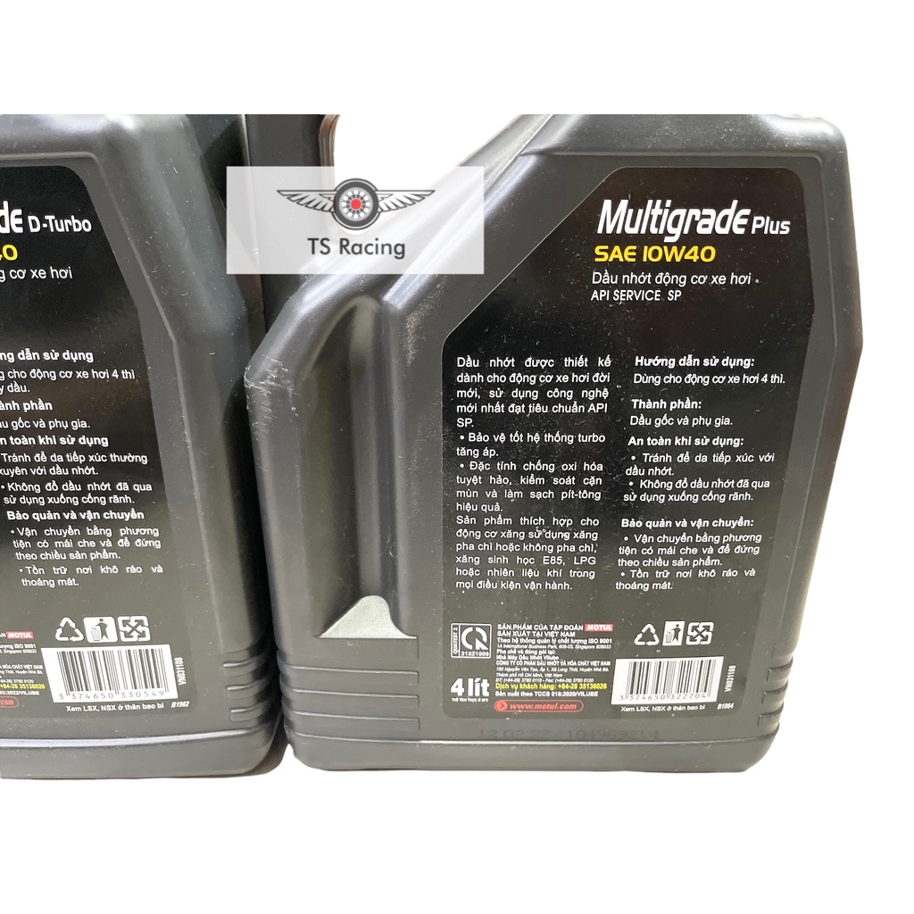 Nhớt xe hơi ô tô Motul Multigrade D-Tubro 15w40 5l - 10w40 4l chính hãng