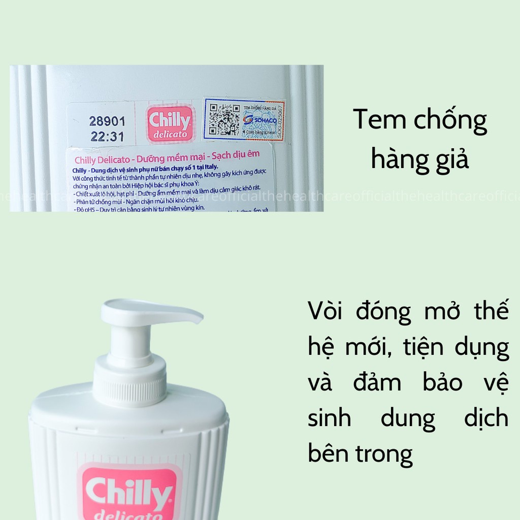 Dung dịch vệ sinh phụ nữ chilly gel chilly delicato antibatterico dịu nhẹ - ảnh sản phẩm 2