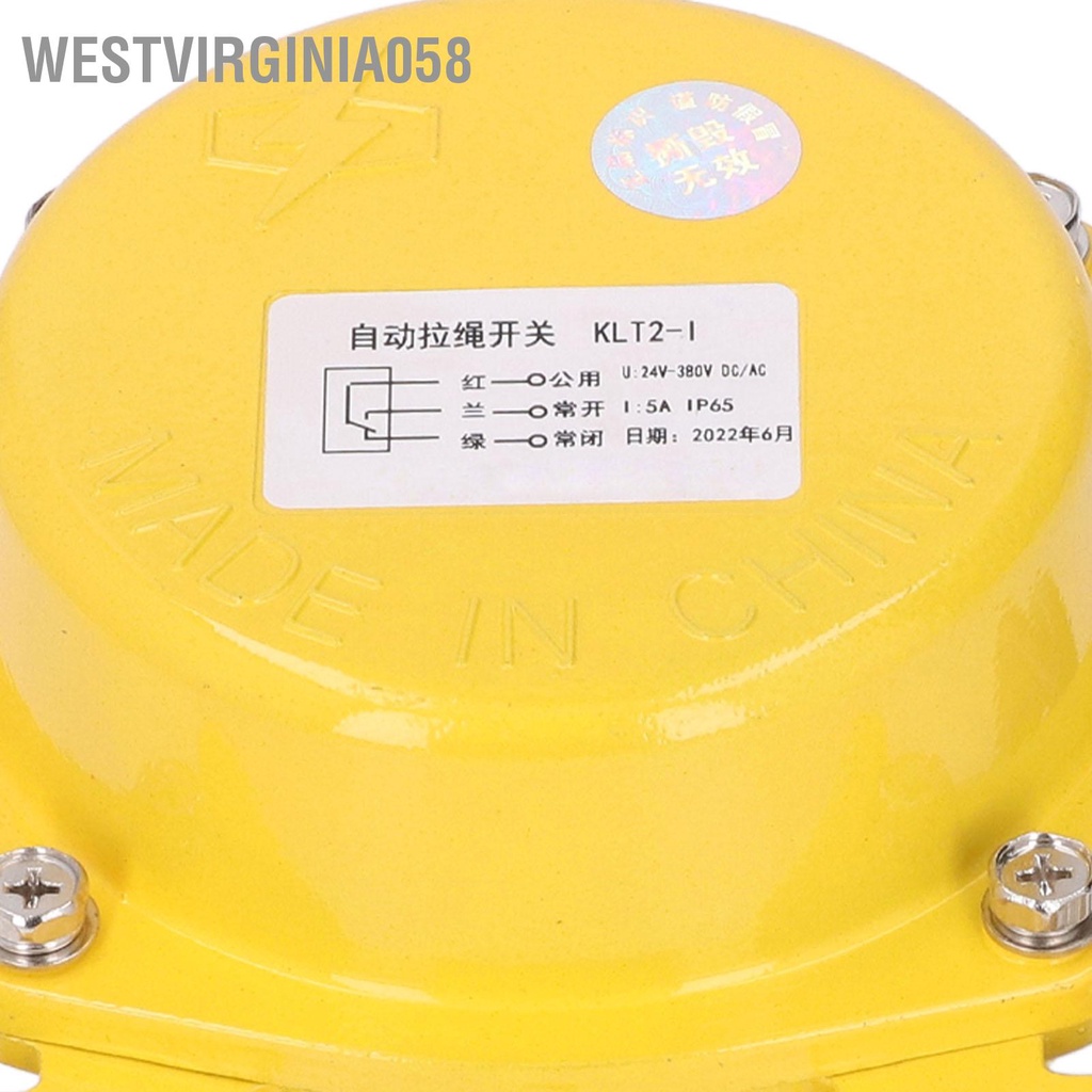 Có thể bán buôn Công tắc dây kéo hai chiều Hợp kim nhôm 2 cho băng tải 24‑380V Hàng giao ngayWestvirginia058