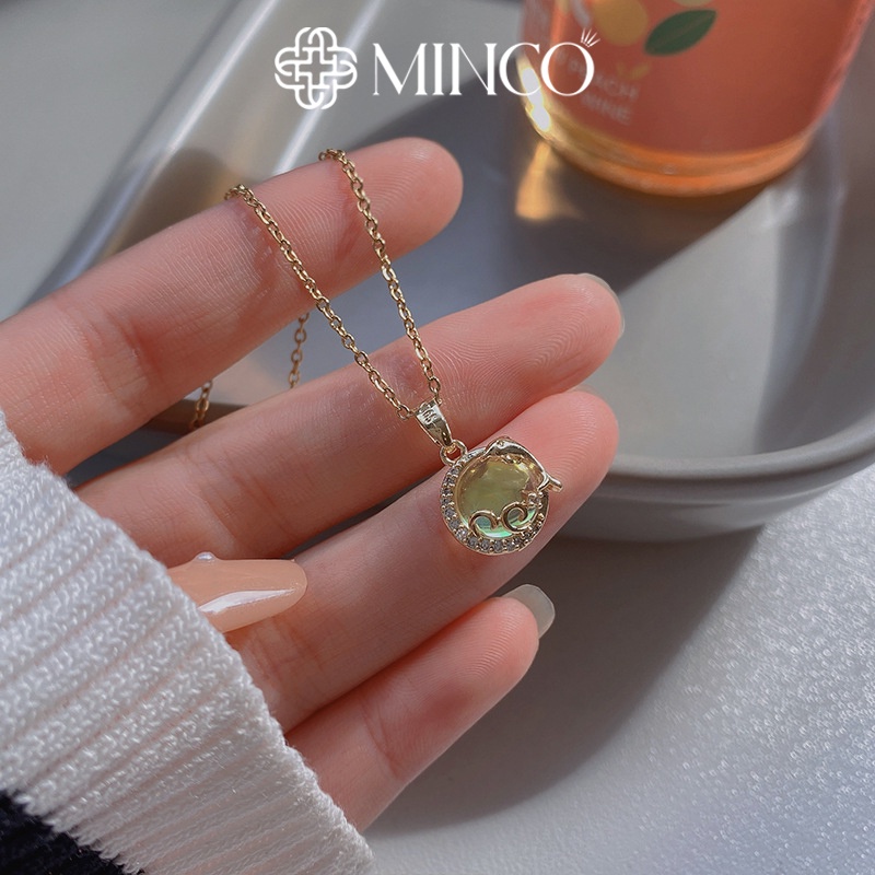 Dây chuyền nữ đính đá Minco Accessories phong cách tiểu thư sang chảnh DT125