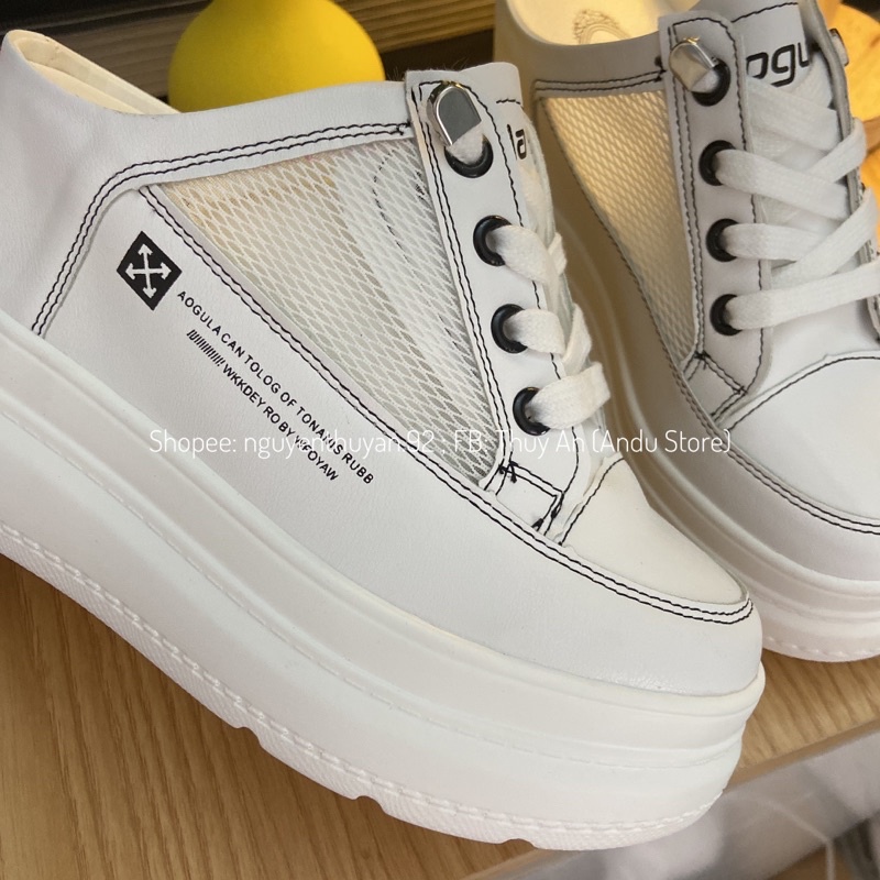 Giày sục thể thao độn đế 9cm cao cấp⚡️ANDU STORE⚡️[Video,Ảnh thật)