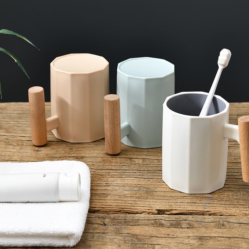 Cốc Nhựa Đựng Bàn Chải Đánh Răng Thiết Kế Đơn Giản Sáng Tạo Theo Phong Cách Hàn Quốc