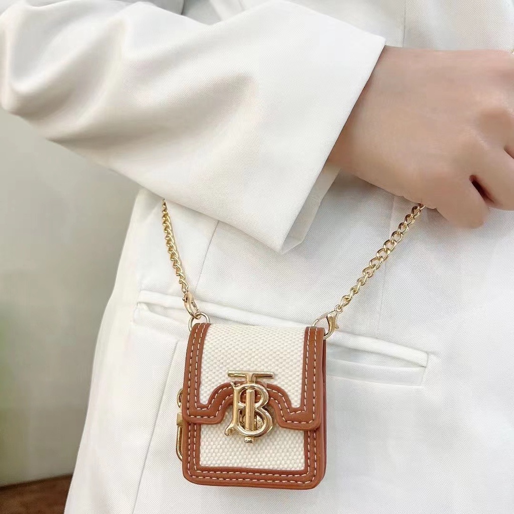 Vỏ Bảo Vệ Hộp Sạc Tai Nghe AirPods Pro 1/2/3 Bằng Da Phong Cách Mới Thời Trang