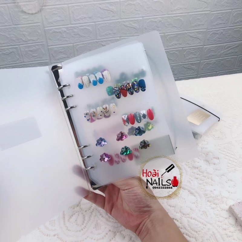 Album trưng bày móng mẫu nhựa cứng 18x23,5cm  - phụ kiện nail