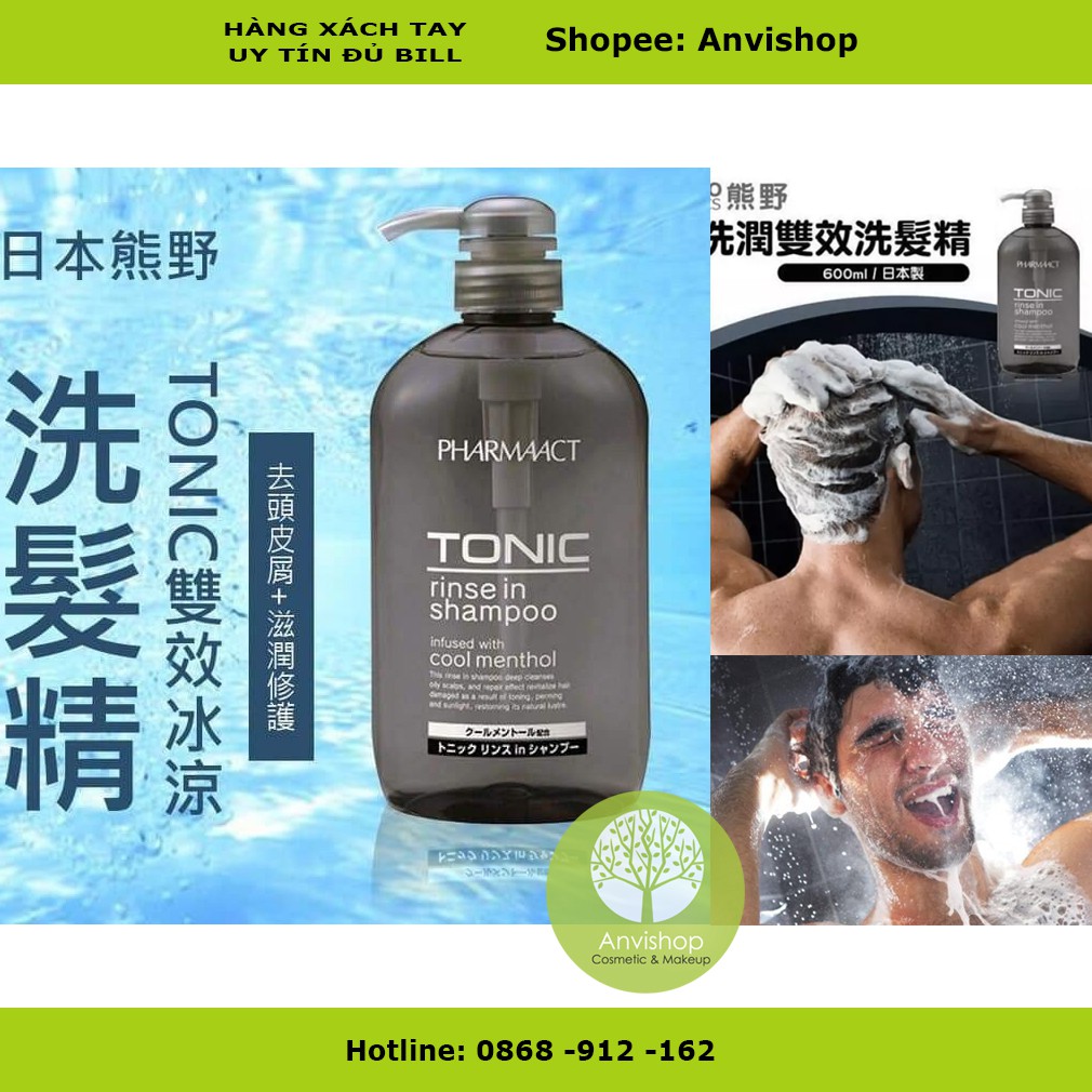 Dầu gội xả nam Tonic pharmaact 600ml