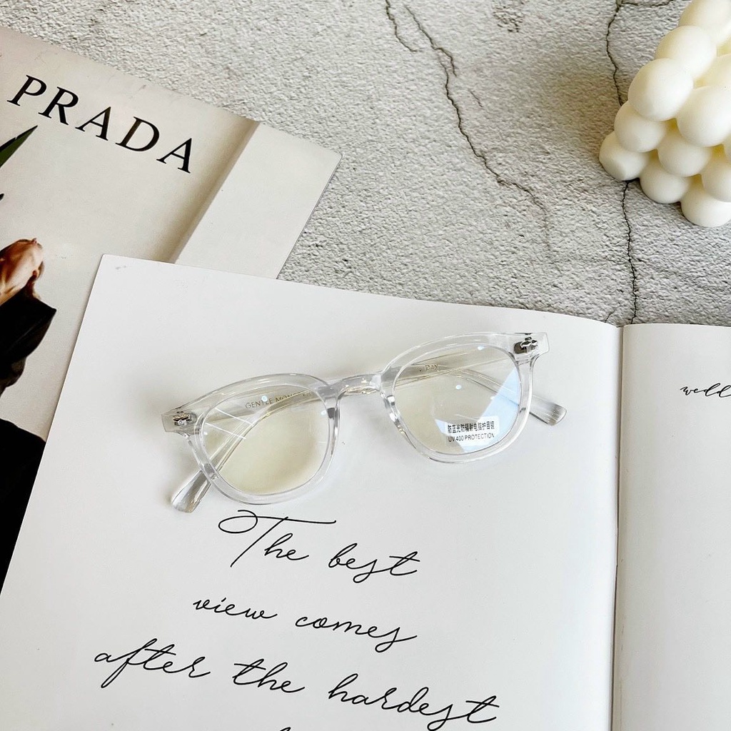 Gọng kính nhựa Day mắt tròn nhiều màu - Kính mắt chống ánh sáng xanh Kihu Eyewear