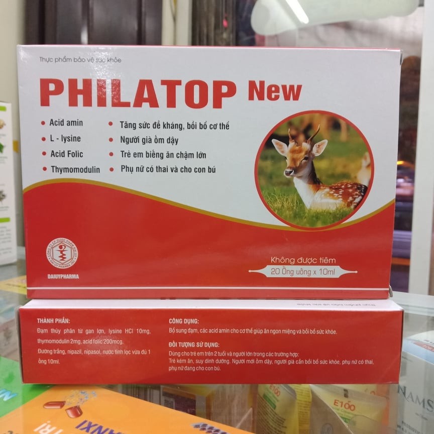 Philatop new đạm ống hộp 20 ống thuỷ tinh