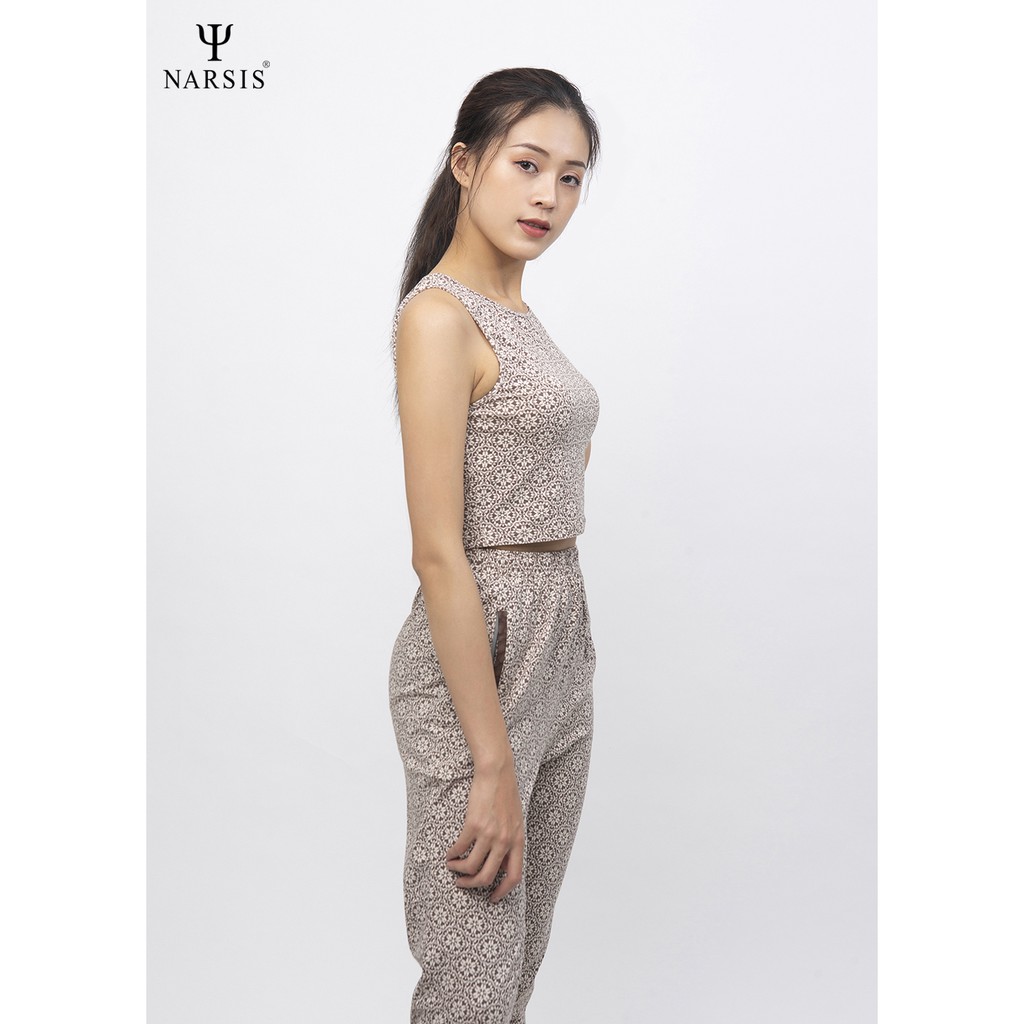 Bộ đồ tập nữ hoa lập thể nâu Narsis H0005