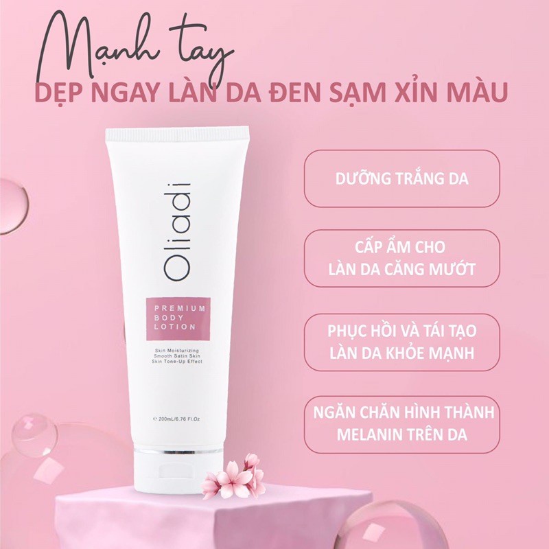 TẶNG Ủ MÔI Kem Body Phân Tử Nano Oliadi