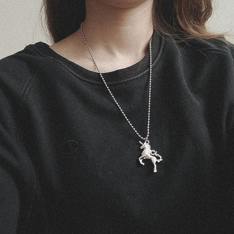 Dây chuyền bằng kim loại màu bạc phong cách hip hop cho nữ | BigBuy360 - bigbuy360.vn