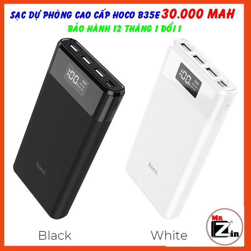 Pin Sạc Dự Phòng 30.000mAh Sạc Nhanh Cao Cấp Hoco B35E