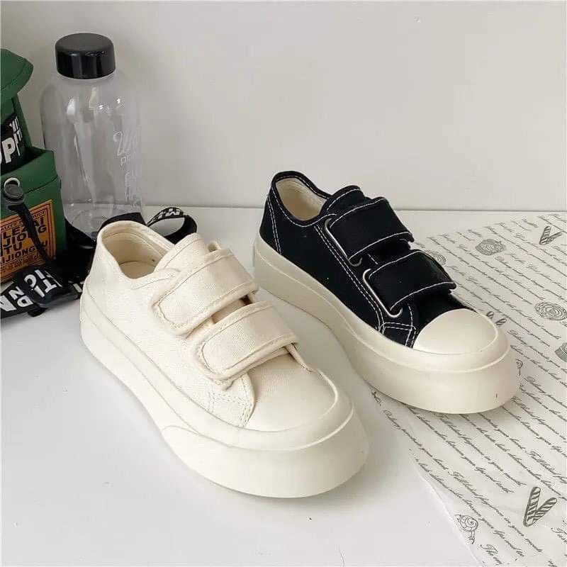 |ORDER TAOBAO| Giày thể thao basic, đơn giản, giày bánh mỳ kiểu quay cài ngang