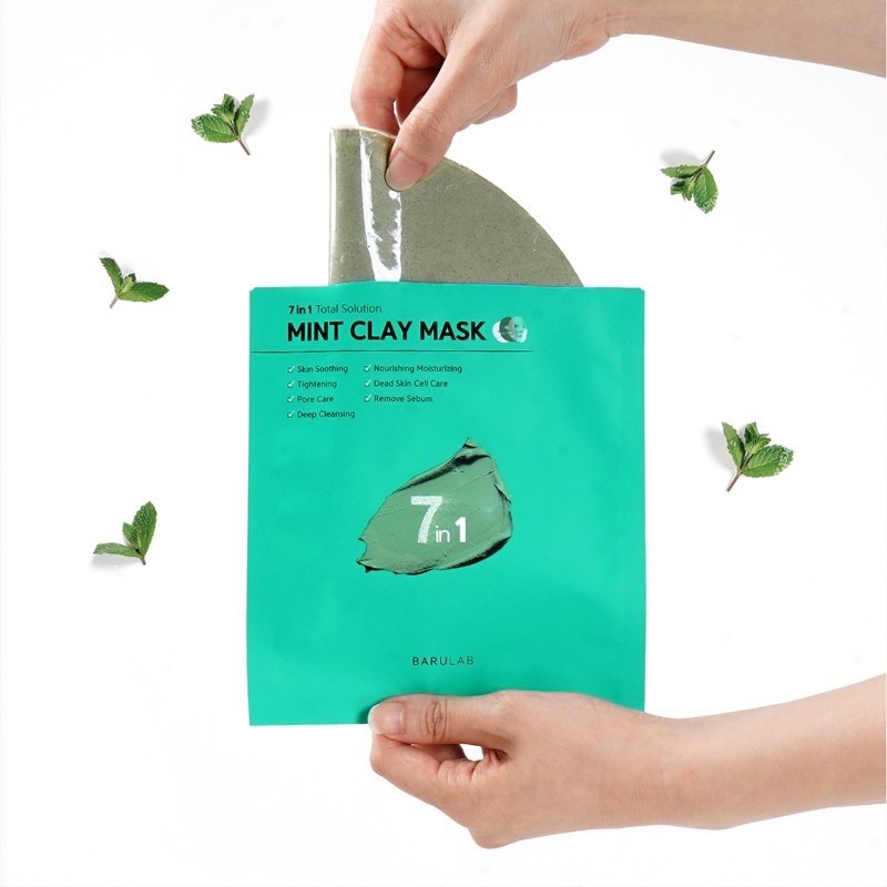 [Chính Hãng - Date Mới 2023] Mặt Nạ Đất Sét Barulab Mint Clay Mask 7in1