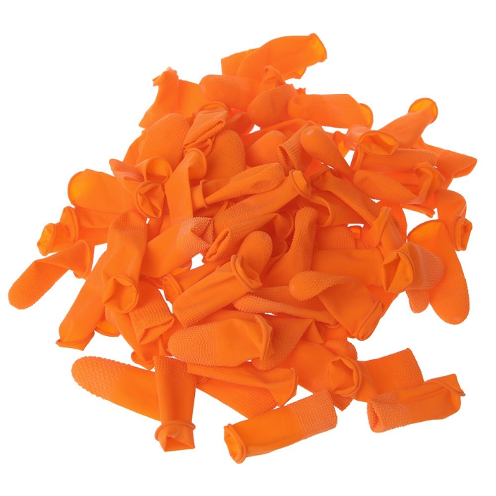 Set 100 bao ngón tay bằng cao su tự nhiên chống trượt có thể tái sử dụng