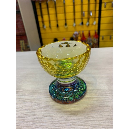 [PHÁP BẢO MINH CHÂU] Bộ 7 Chén thủy tinh đế cao 7 màu