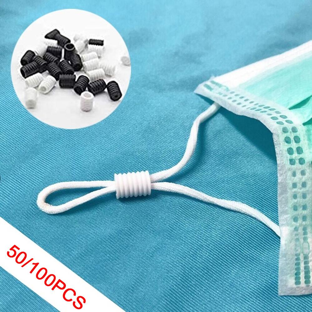 Set 50 / 100 Khóa Dây Bằng Silicone Nhiều Màu Chống Trượt Tiện Dụng