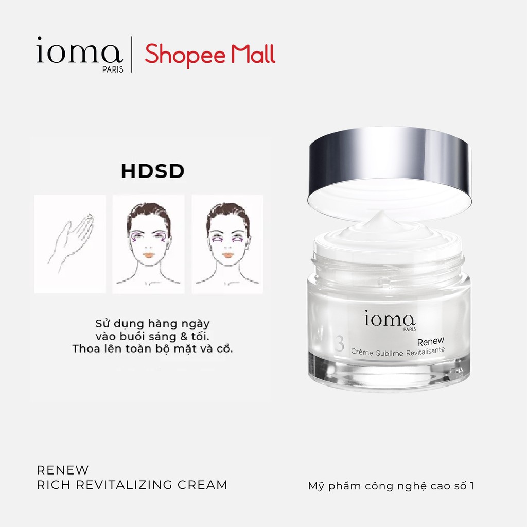 Mini 3 Renew Rich Revitalizing Cream Kem IOMA dưỡng phục hồi, trẻ hóa làn da 10g