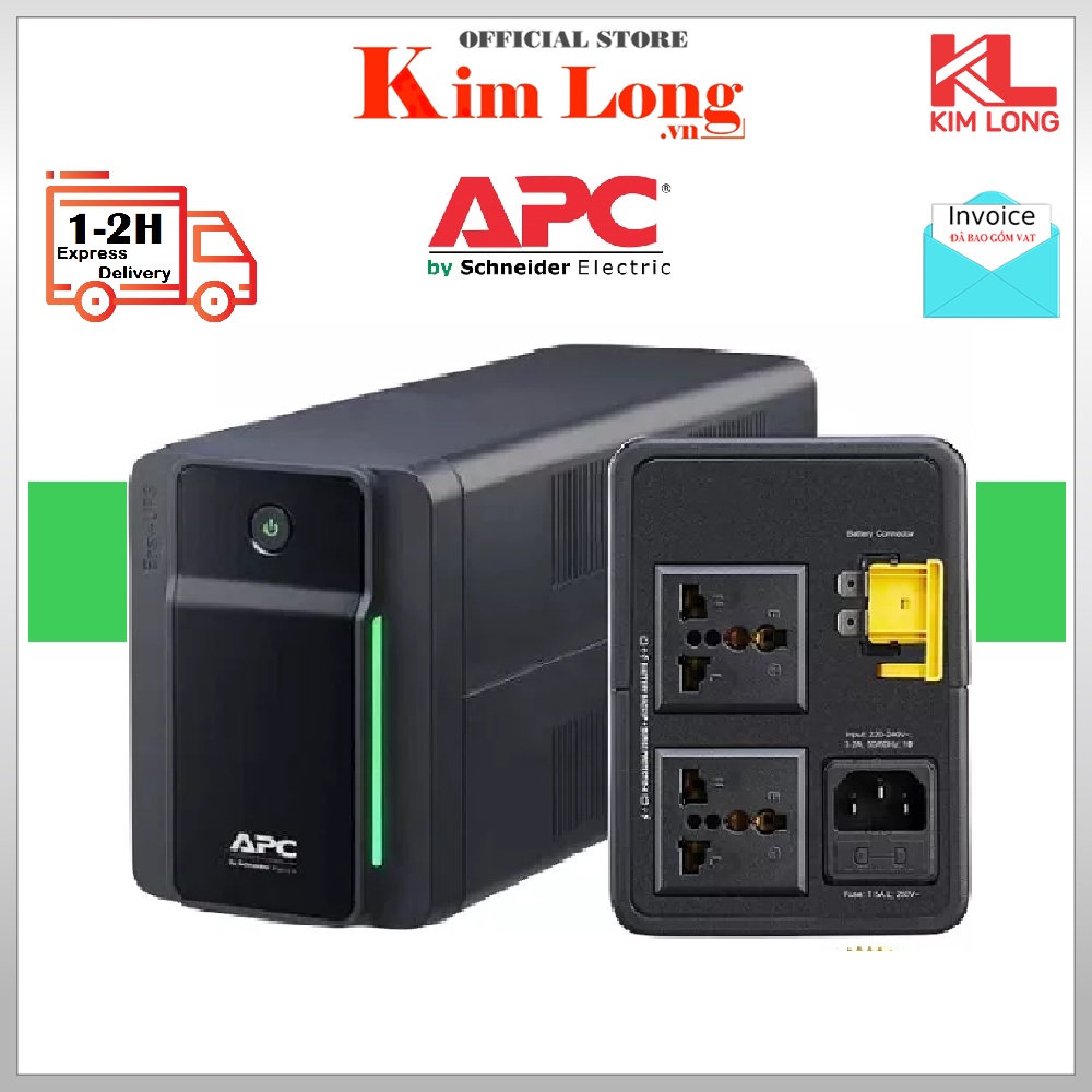 [Có bình, BH 2 năm] Bộ lưu điện UPS APC BVX900LI-MS 480W - 900VA - Hàng chính hãng