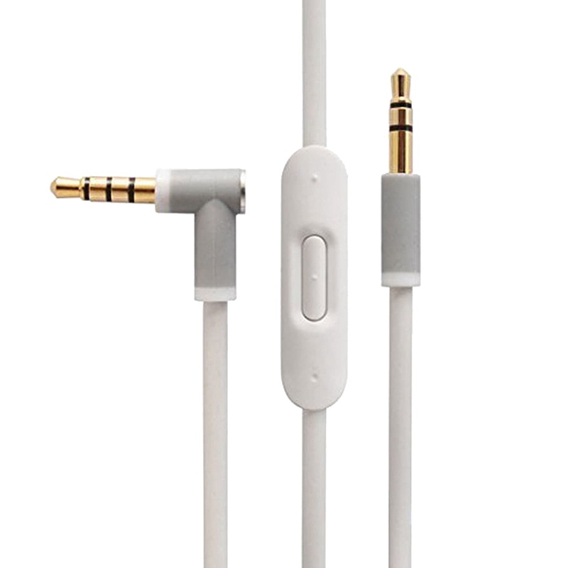 2x Remote Talk Audio Cable for Beats Studio, Executive, Mixer, Solo HD, Wireless, and Pro Headphones(White&Black)