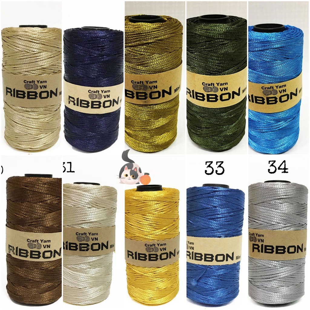 Sợi dệt ribbon Việt Nam chuyên móc mũ túi giày (Mã 21 đến 40)