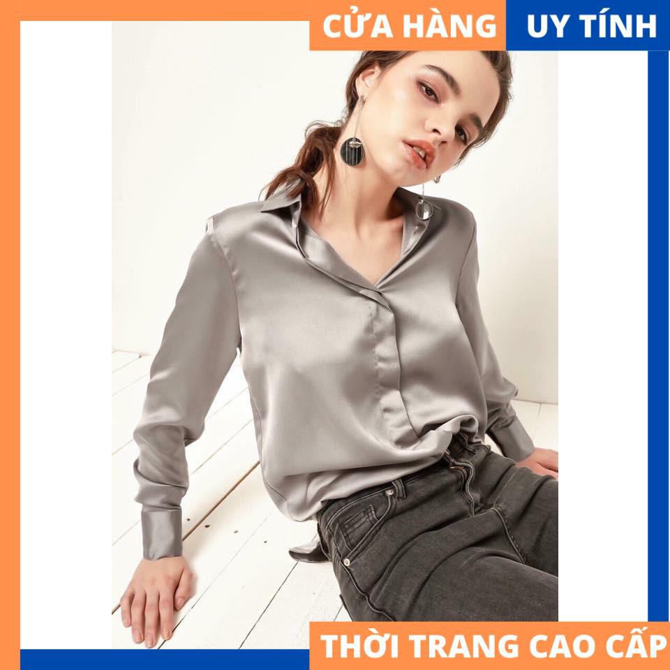 Áo sơ mi phi bóng tay dài phong cách [HÀNG CAO CẤP]