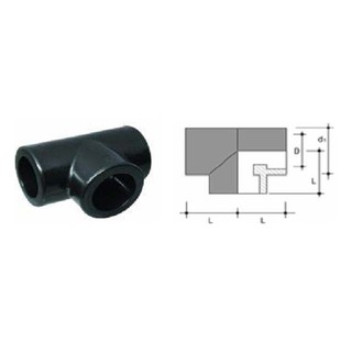 Tê đều hàn HDPE 60 75 90 110 125