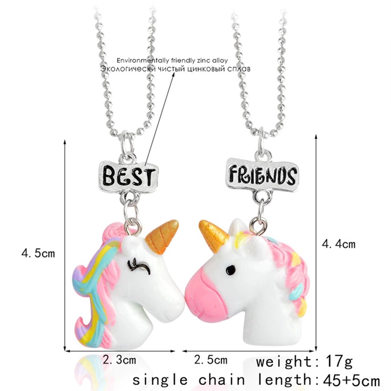 Set 2 vòng cổ choker mặt hình kỳ lân xinh xắn cho bé