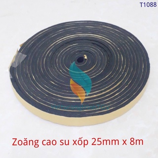 Cuộn gioăng cao su xốp 25mm x 8m