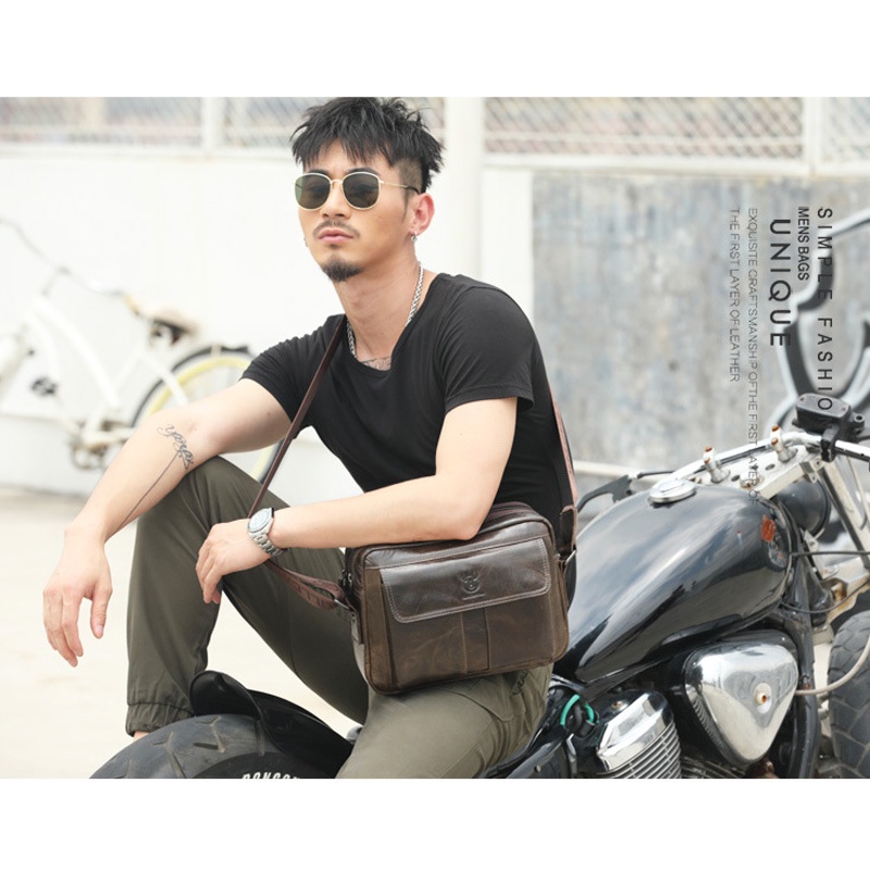 Túi Đeo Chéo Da Bò Phong Cách Doanh Nhân Thời Trang Cho Nam