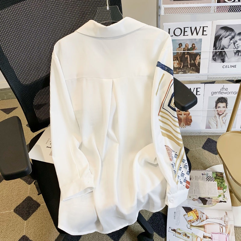 Áo Sơ Mi Tay Dài In Họa Tiết Thời Trang Mùa Thu Cho Nữ