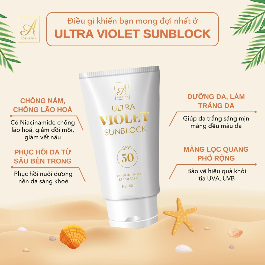 Kem chống nắng dành cho mặt - ULTRA VIOLET SUNBLOCK ACOSMETICS