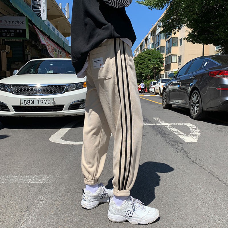 men’s casual quần tây nam ống suông thể thao thẳng phiên bản Hàn Quốc của dụng cụ giày dép