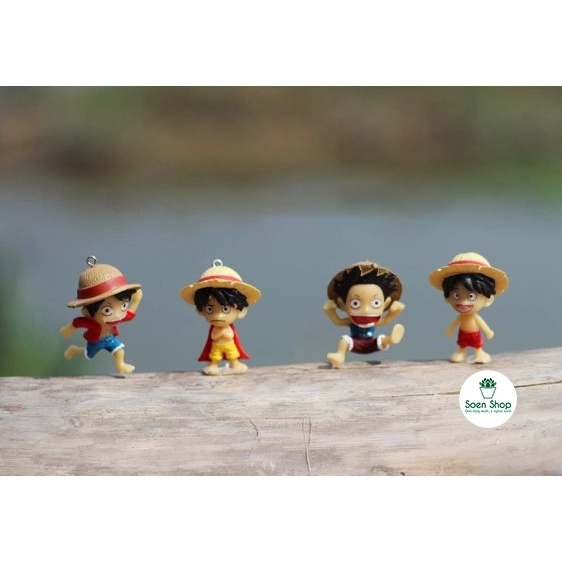 |FREESHIP| Phụ kiện LUFFY one piece - Phụ kiện trang trí cây xanh để bàn làm việc, mô hình trang trí cho bể cá, tiểu cản