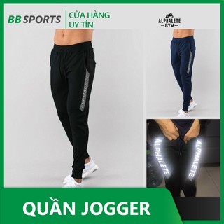 Quần Jogger Tập Gym Nam – Quần Jogger Gym ALPHALETE vải poly 2 da cao cấp, logo phản quang - BB SPORTS