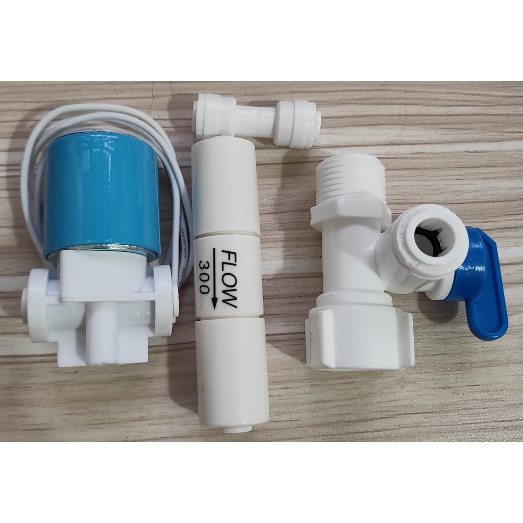 Com bo bộ khẩu khóa nhựa, van điện từ Nối nhanh, van flow 300 nối nhanh, nối dây phi 6