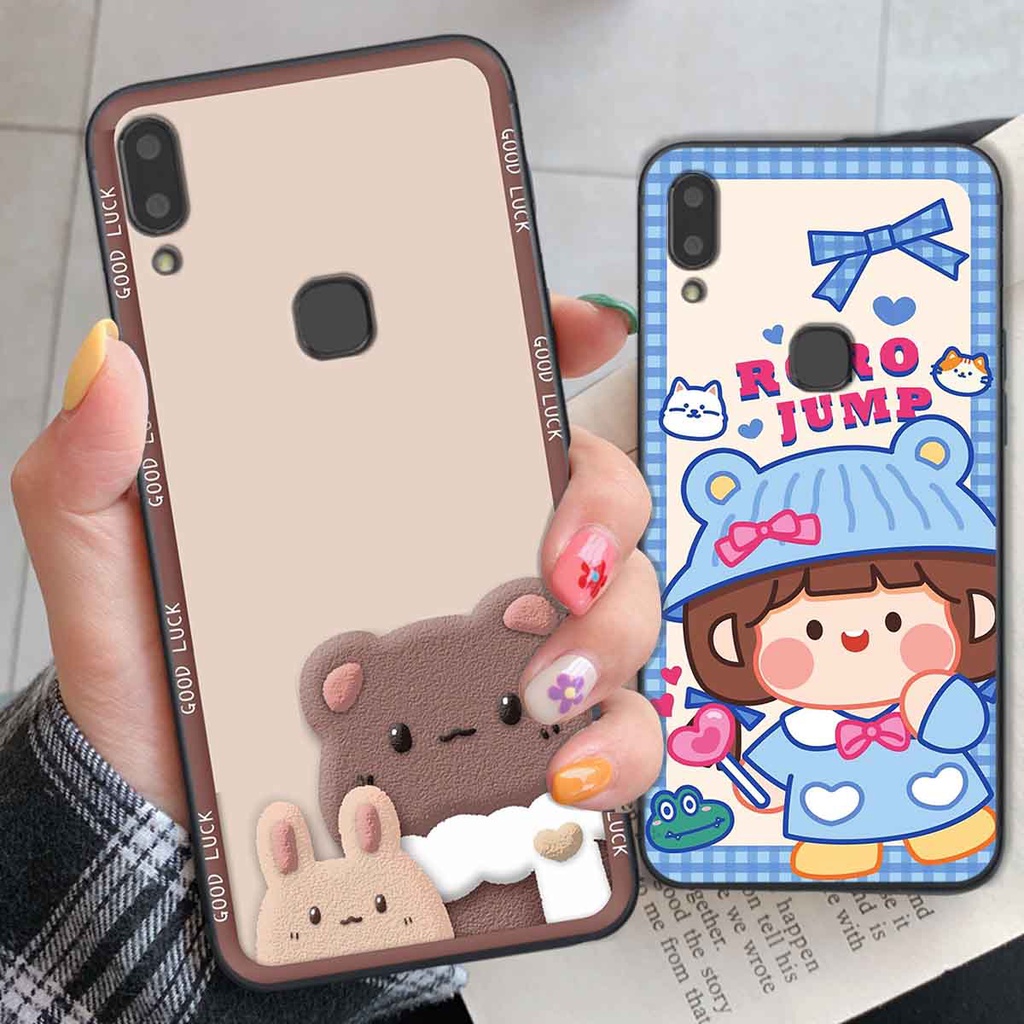 Ốp Vivo V9 / V9 Youth bear brick, gấu đáng yêu, dễ thương