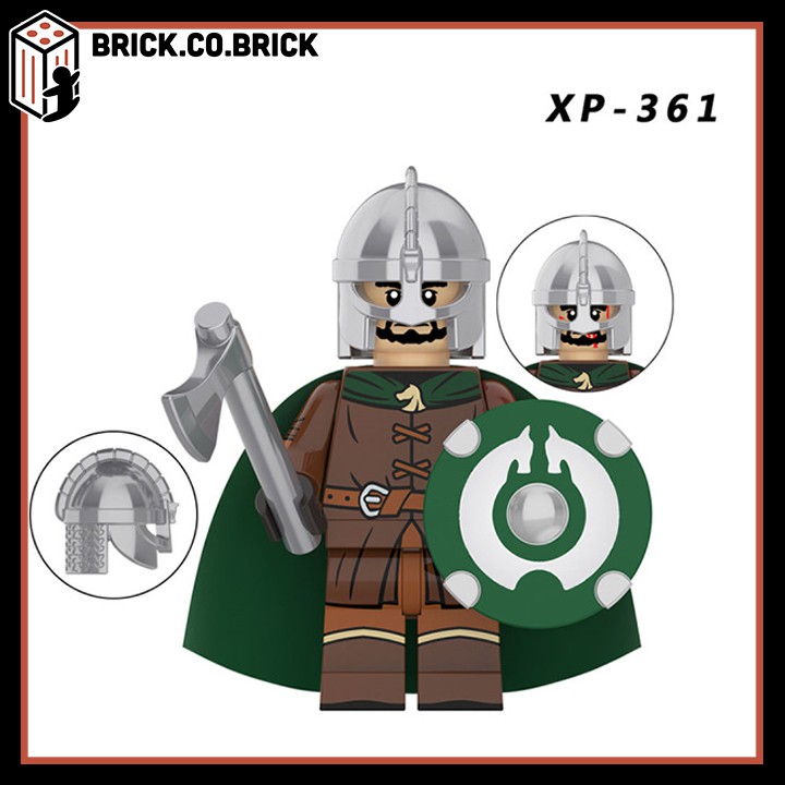 Lord of the Rings Rohan Warriors KT1046 Koruit Đồ Chơi Non LEGO và Minifigure Mô Hình Lắp Ráp Lính Trung Cổ