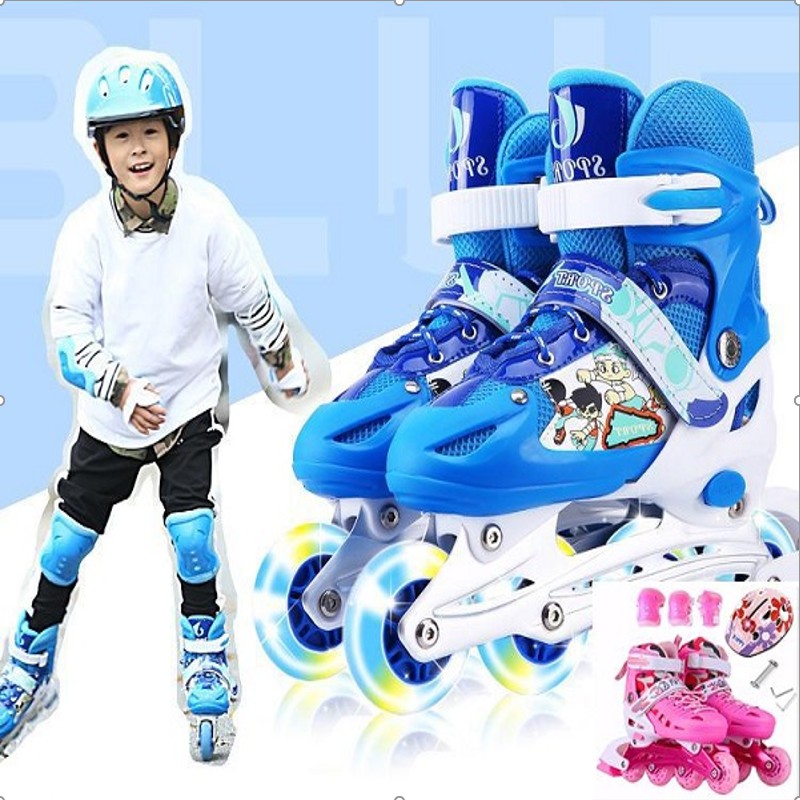 💥 FREESHIP 💥 Giày trượt patin cho bé ( kèm mũ bảo hiểm và bảo vệ ) giao hình ngẫu nhiên.Đủ side từ 4 tuổi trở lên