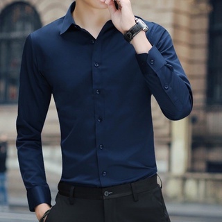 Áo sơ mi vải lụa tay dài form body, áo sơ mi trơn chất vải lụa, nhiều màu đa dạng