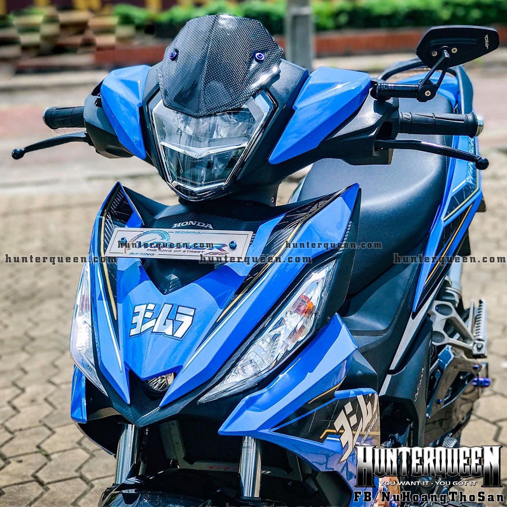 Tem ghép Crom cao cấp Yoshimura. Decal dán xe Winner xanh. Chỉnh sửa theo yêu cầu, màu xe của khách