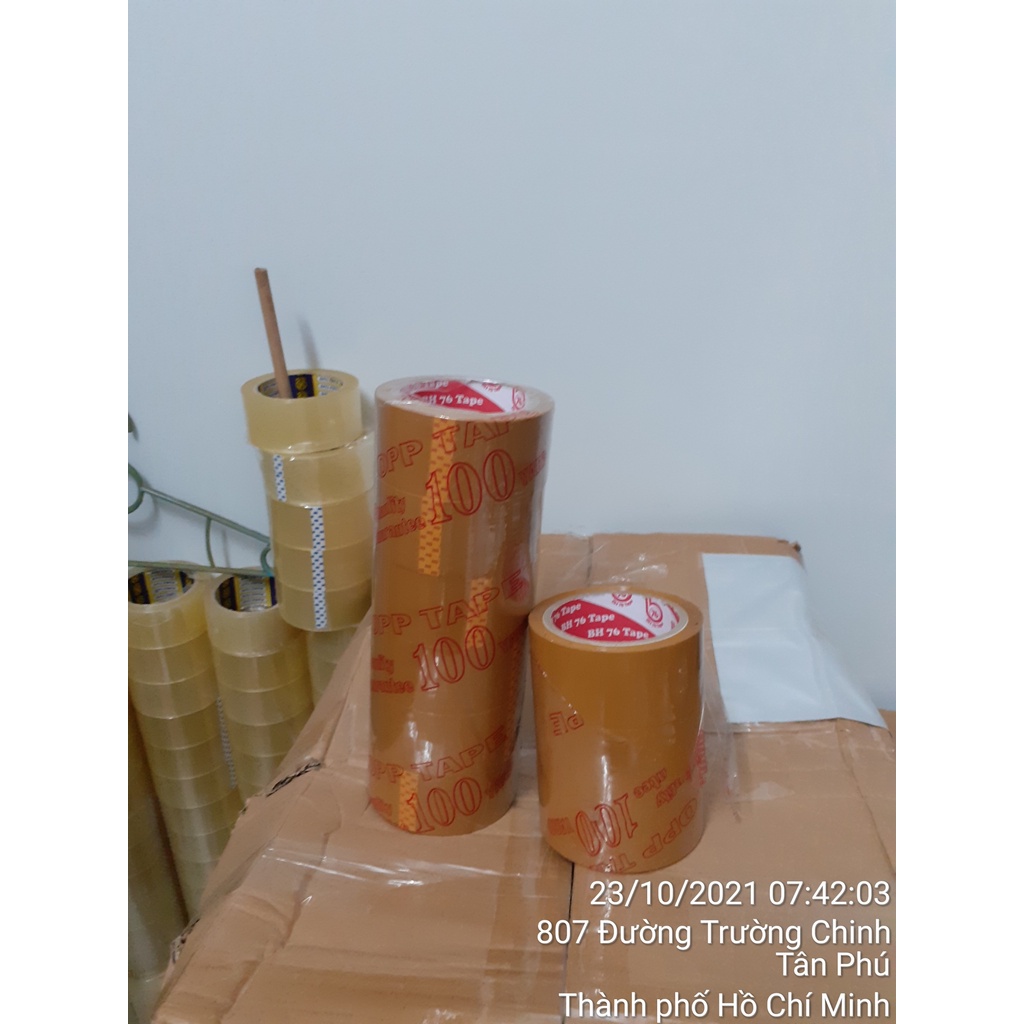 Băng keo trong 200ya 1 cây gồm 6 cuộn - hàng chất lượng - độ dính tốt