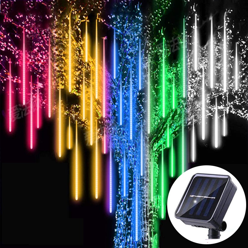 Đèn LED Mưa Sao Băng Năng Lượng Mặt Trời Chống Thấm Nước Trang Trí Nhà Cửa/Sân Vườn