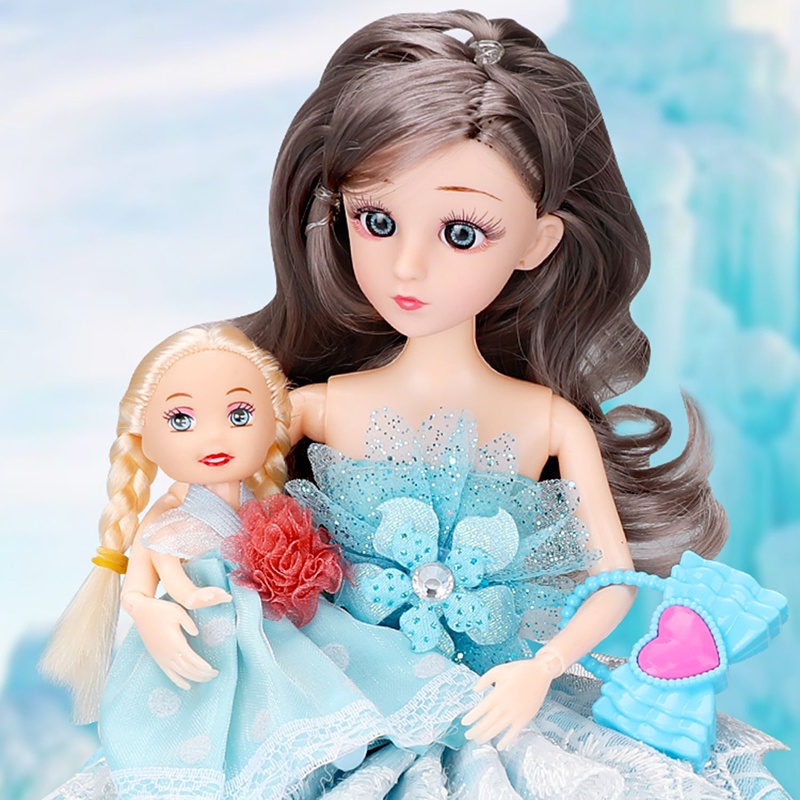 Đồ chơi bé gái, búp bê barbie chính hãng công chúa băng Elsa full hộp quà tặng